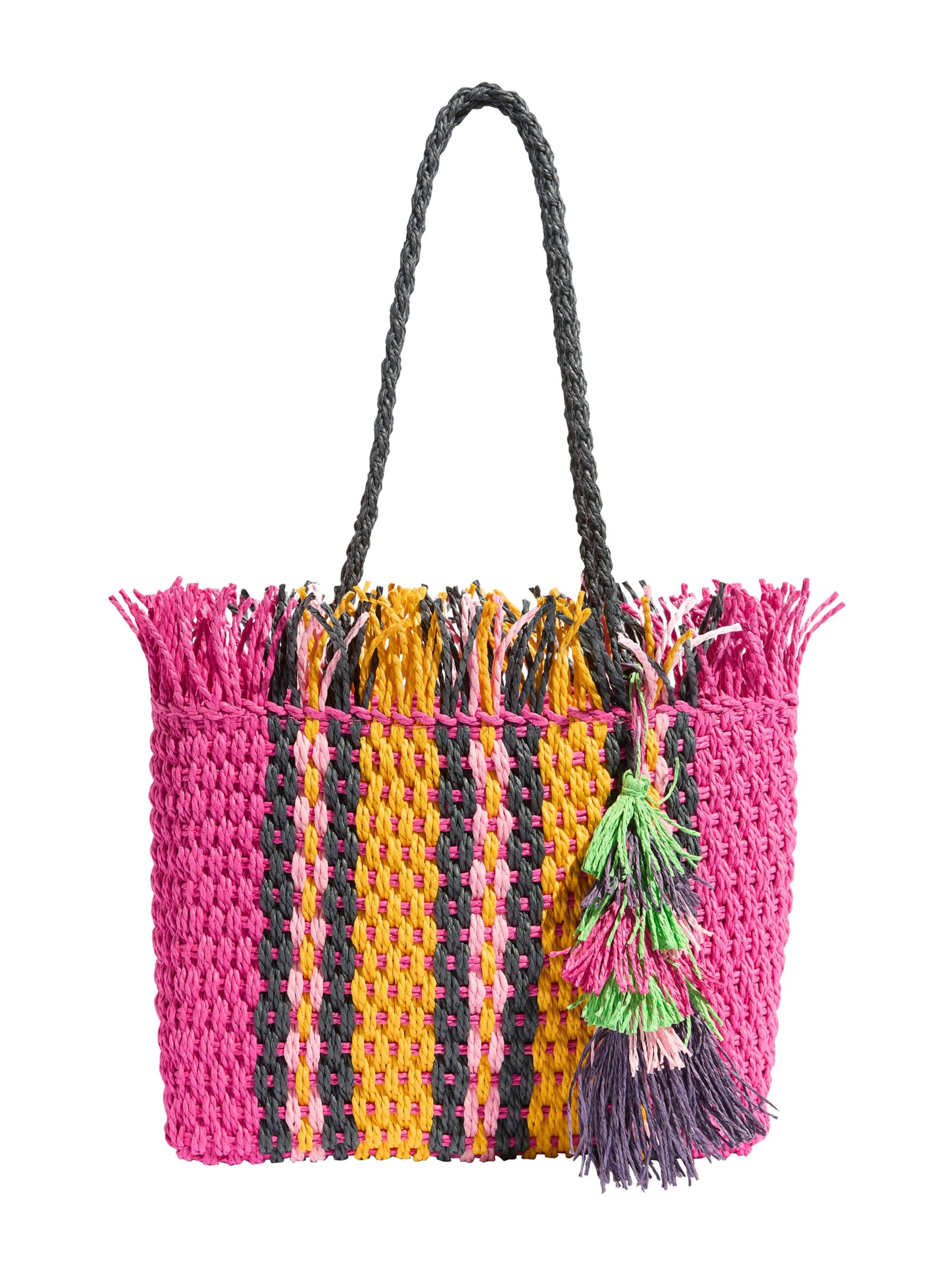 Shopper di love & roses in rosa: frontale