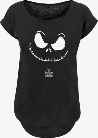 F4NT4STIC Shirt 'Nightmare Before Christmas Jack Face' in Zwart: voorkant