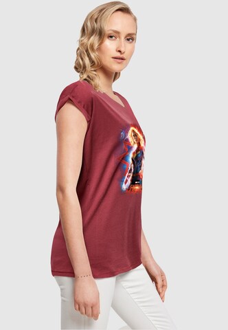 ABSOLUTE CULT T-Shirt 'Captain Marvel - Poster' in Rot