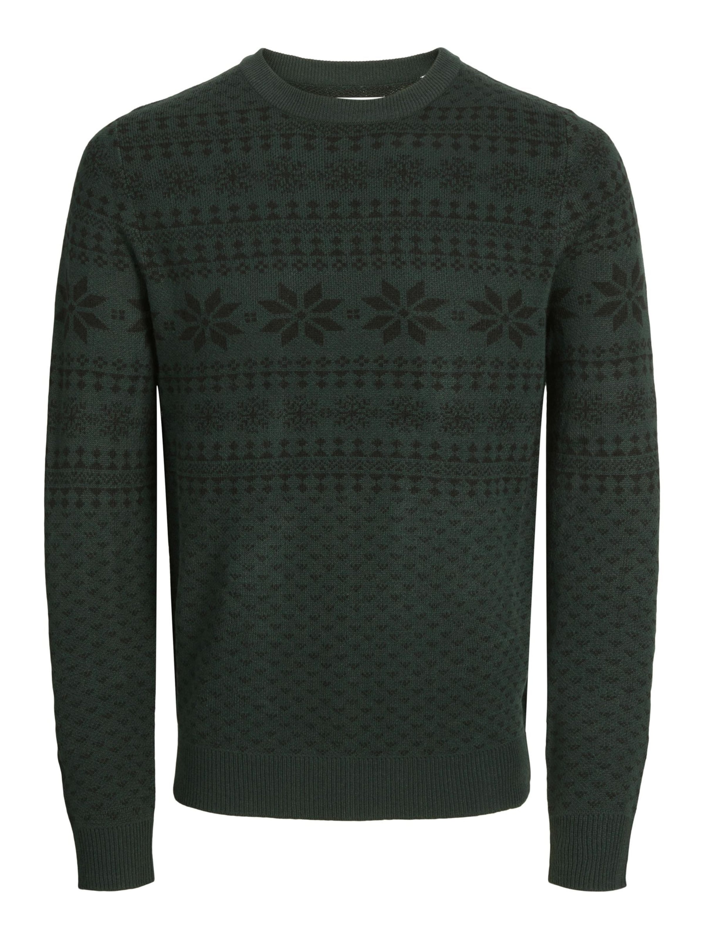 JACK & JONES Pullover 'JJXmas Gabriel' in Grün: Vorderseite