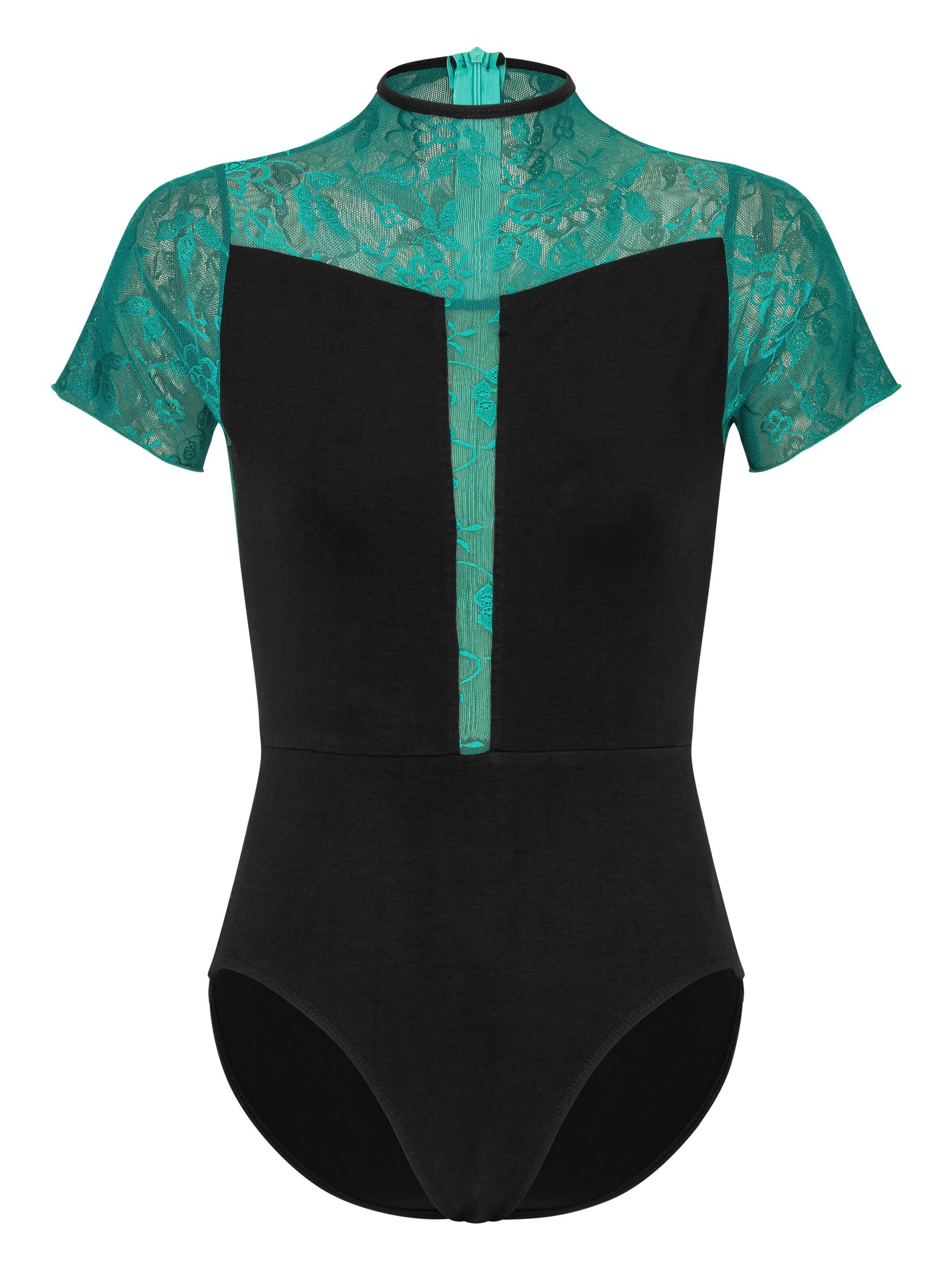 Tanzmuster Sportbody 'Pauline'‌‌‌‌‌ in Schwarz: Vorderseite