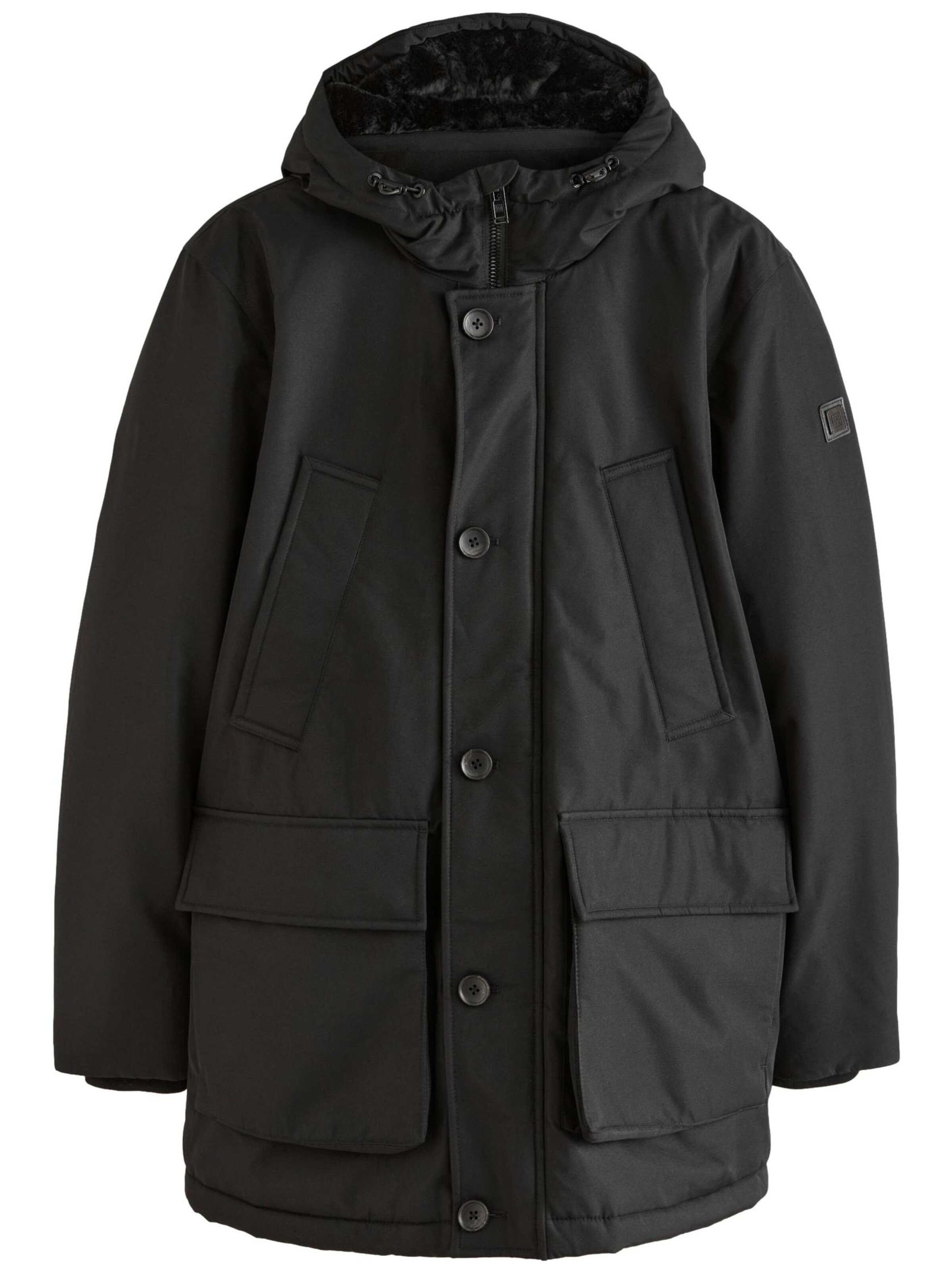 Next Winterparka in Zwart: voorkant