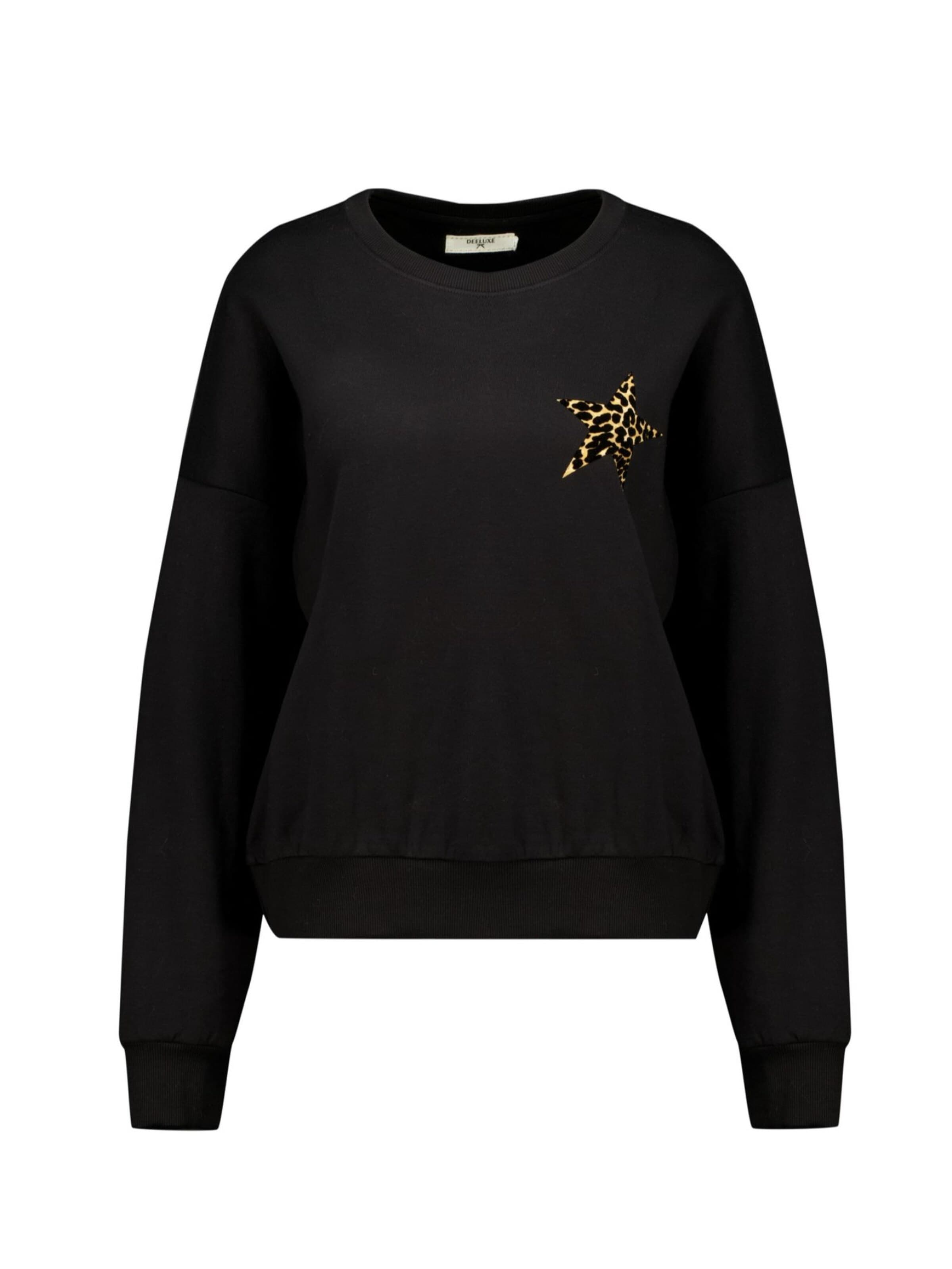 Sweat-shirt Deeluxe en noir : devant
