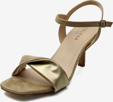 Celena Sandal 'Ching' in Gold: front