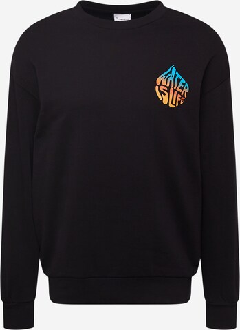 KnowledgeCotton Apparel Sweatshirt 'WATERAID Water is Life' in Black: front