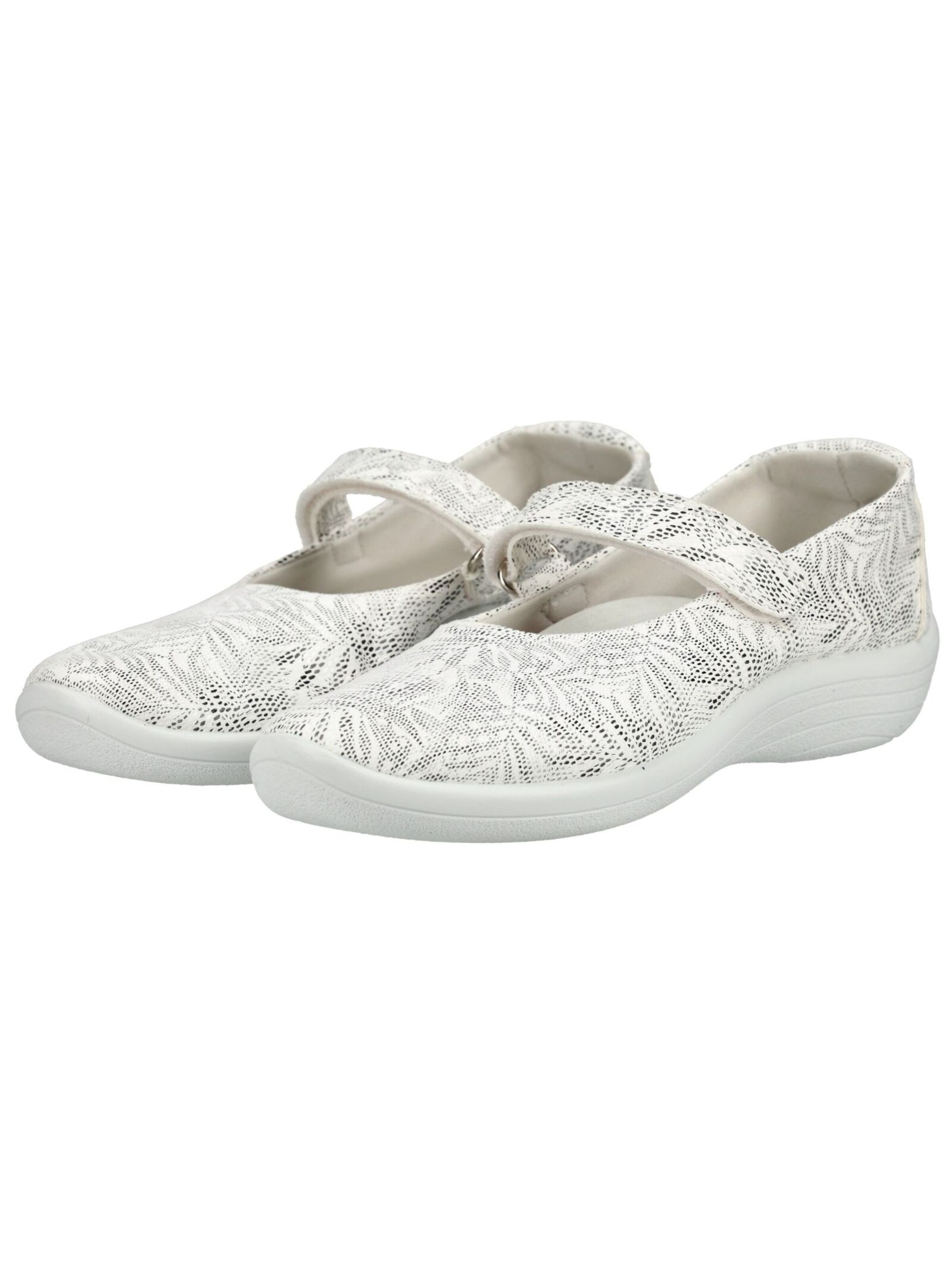 Arcopedico Ballet Flats with Strap in White