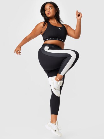 ADIDAS PERFORMANCE Bustier Športni nederček 'Powerreact Medium-Support Techfit ' | črna barva