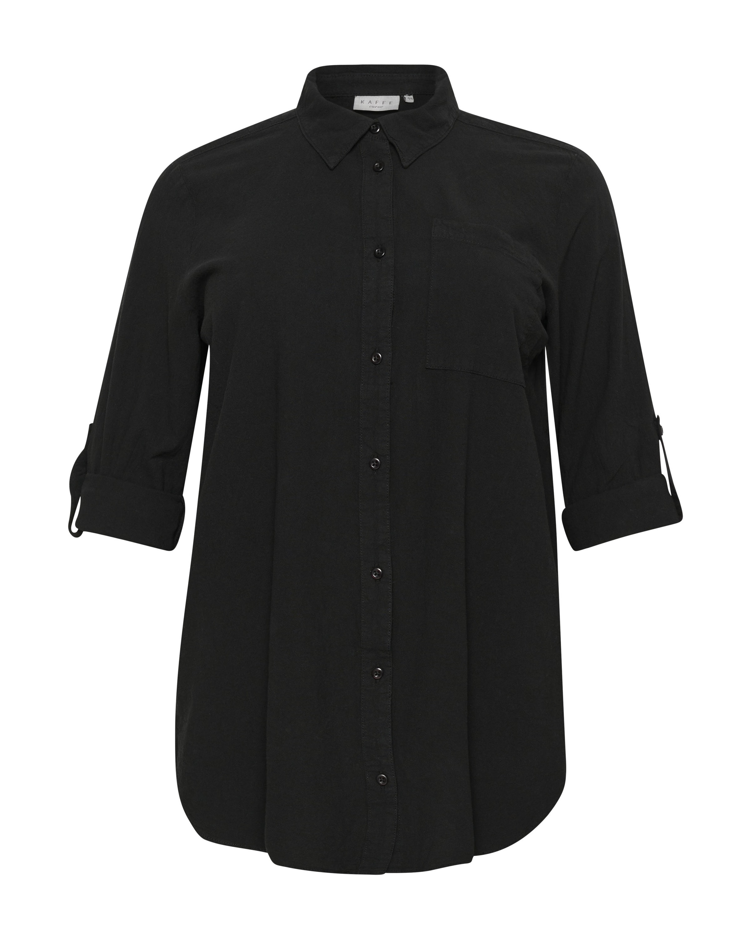Camicia da donna 'Nana' di KAFFE CURVE in nero: frontale