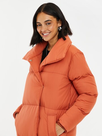 Threadbare Winter Coat 'Coral' in Orange