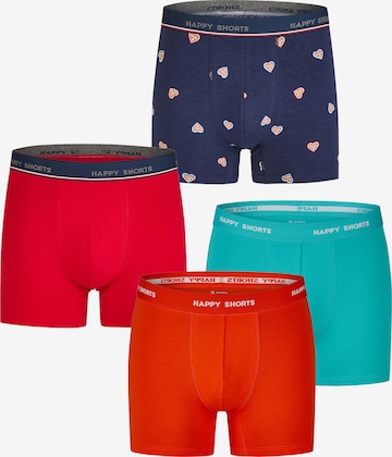 Boxers ' Colourful Print Sets ' Happy Shorts en bleu : devant