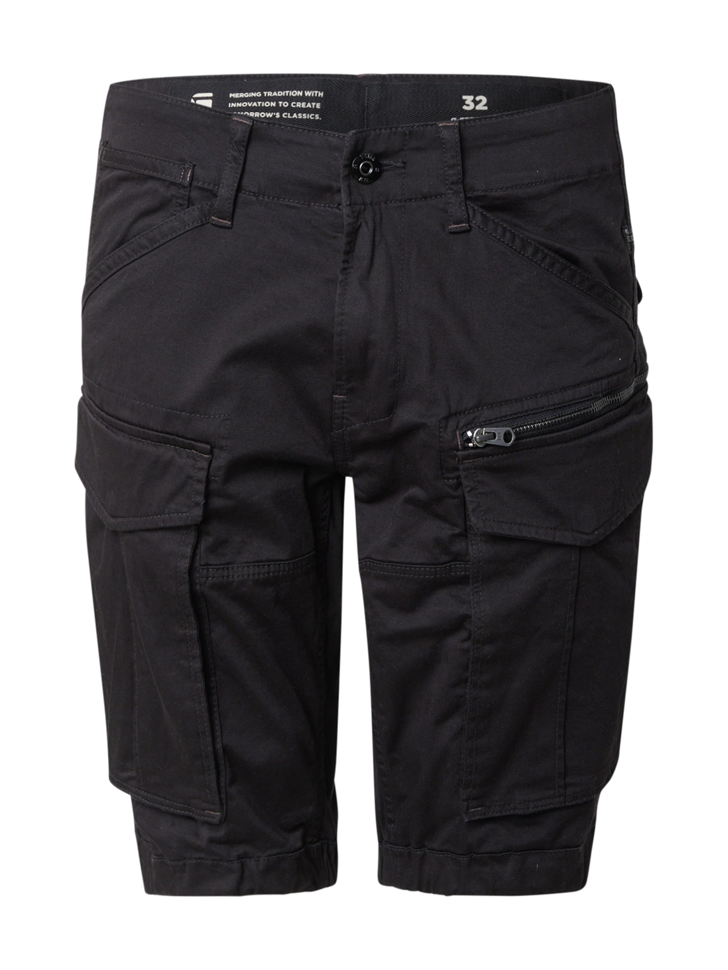 G-STAR Regular Карго панталон в черно: отпред