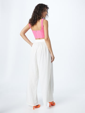 Misspap Wide leg Broek in Wit