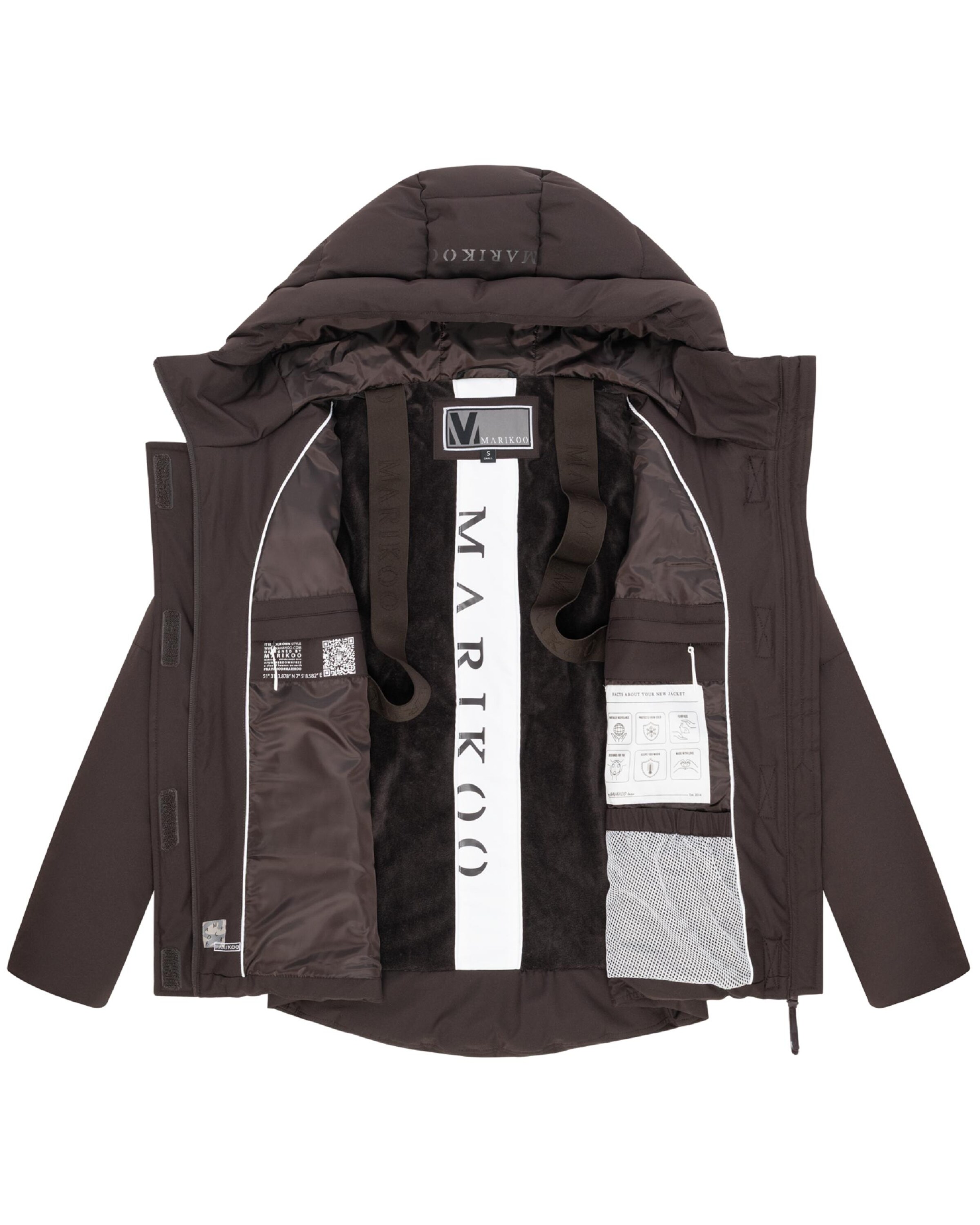 brūns MARIKOO Funkcionāla jaka 'Elira 16'