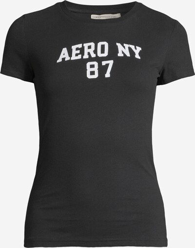 AÉROPOSTALE Shirt 'AUG AERO NY 87' in de kleur Zwart / Wit, Productweergave