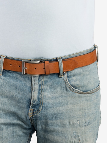 TOM TAILOR Belt 'JADEN' in Brown: front