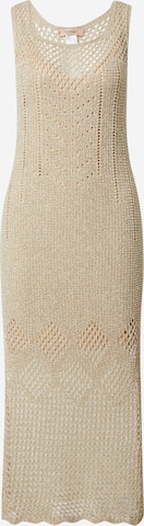 Twinset - Vestido de punto en beige: frente