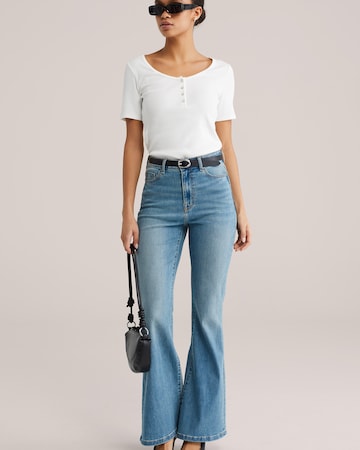 évasé Jean WE Fashion en bleu