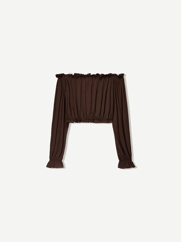 Bershka Blouse in Brown