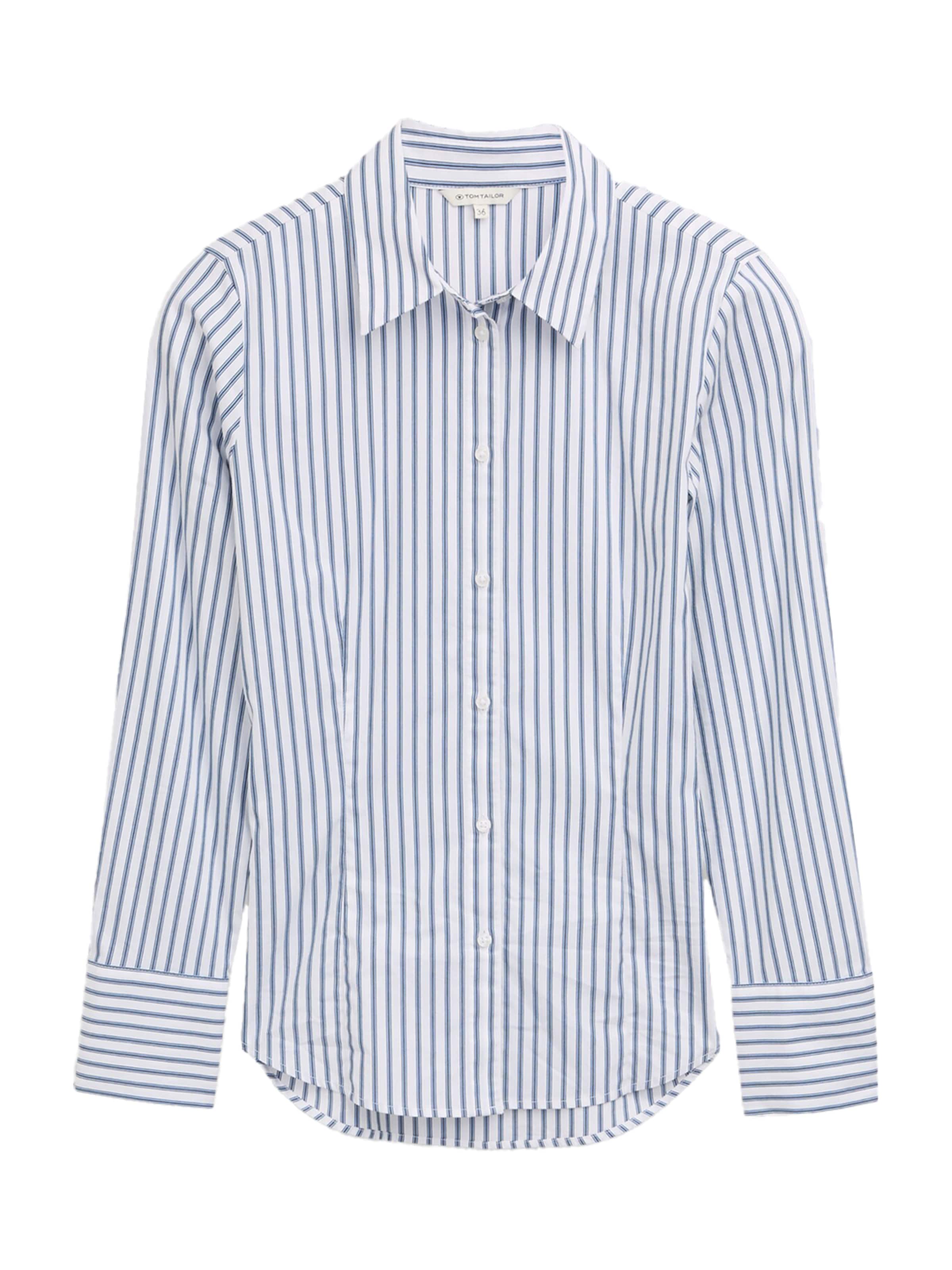 TOM TAILOR Blouse in Opal / Dark blue / White, Item view