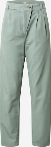 Pantaloni con pieghe di ESPRIT in verde: frontale