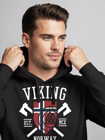 Neverless Sweatshirt 'Viking' in Black