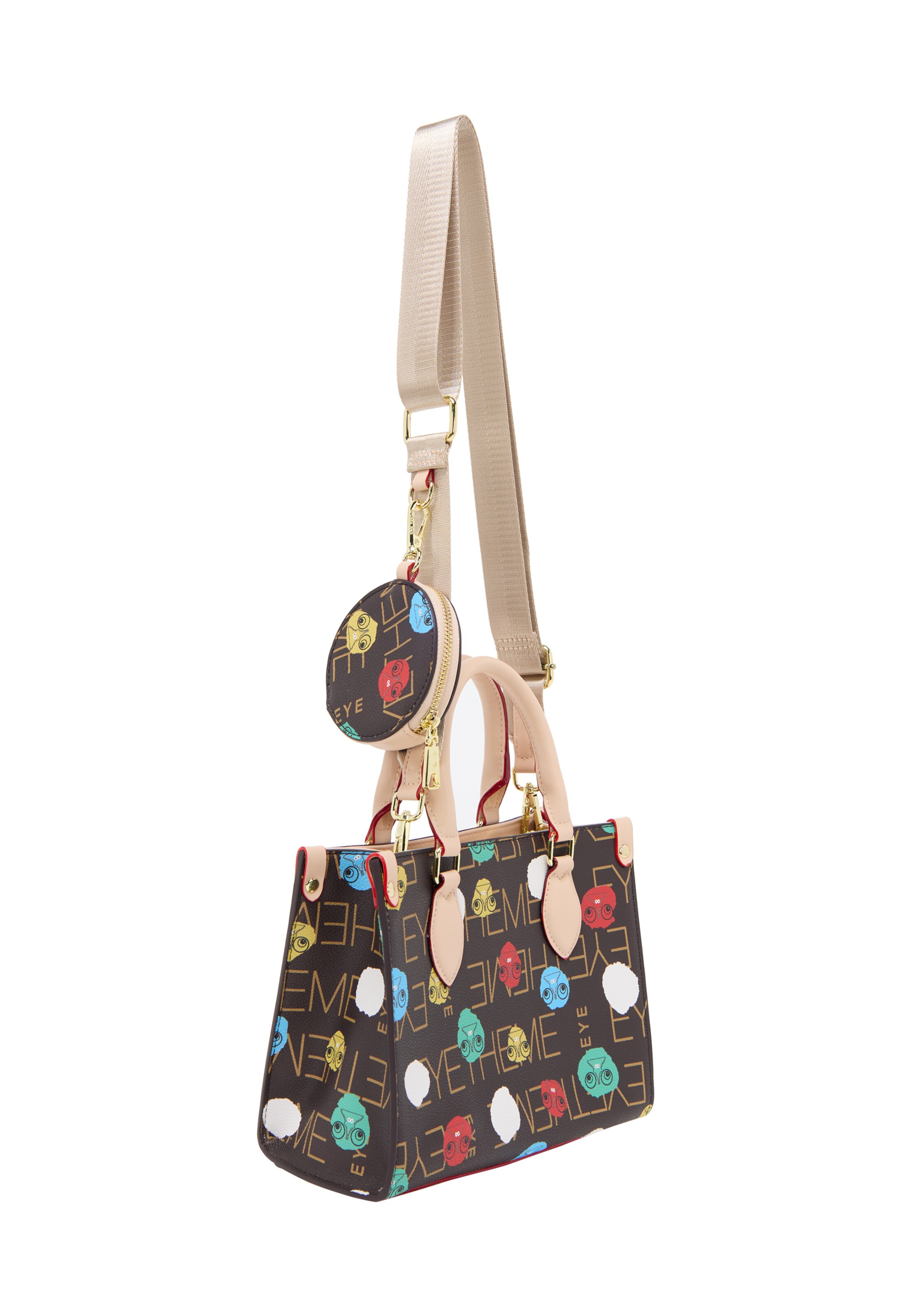 MYMO Handtas 'Pop Eyetheme' in Bruin