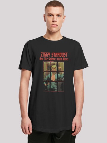 F4NT4STIC Shirt 'David Bowie Ziggy Stardust Spider' in Black: front