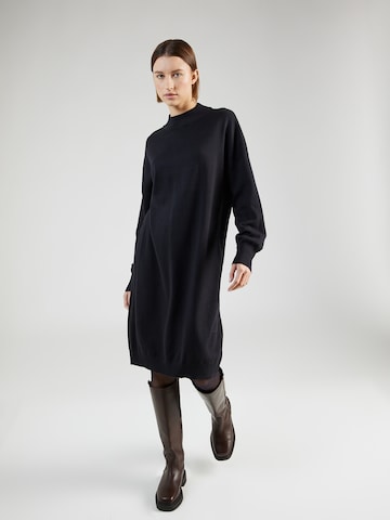 Robes en maille ESPRIT en noir : devant