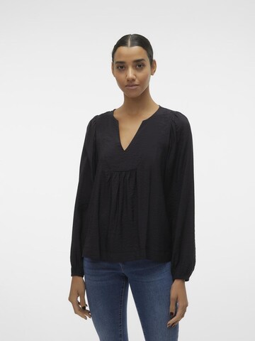 Chemisier 'Mandarin' VERO MODA en noir