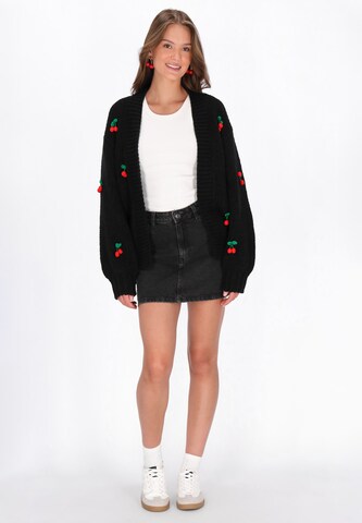 MYMO Oversize kardigán - Čierna