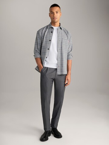 JOOP! Jeans Tapered Trousers with creases 'Lead' in Grey