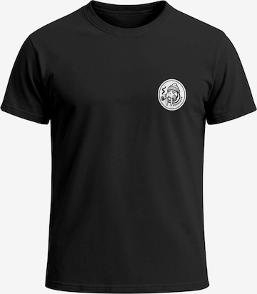 Neverless Shirt 'Walross' in Schwarz: Vorderseite