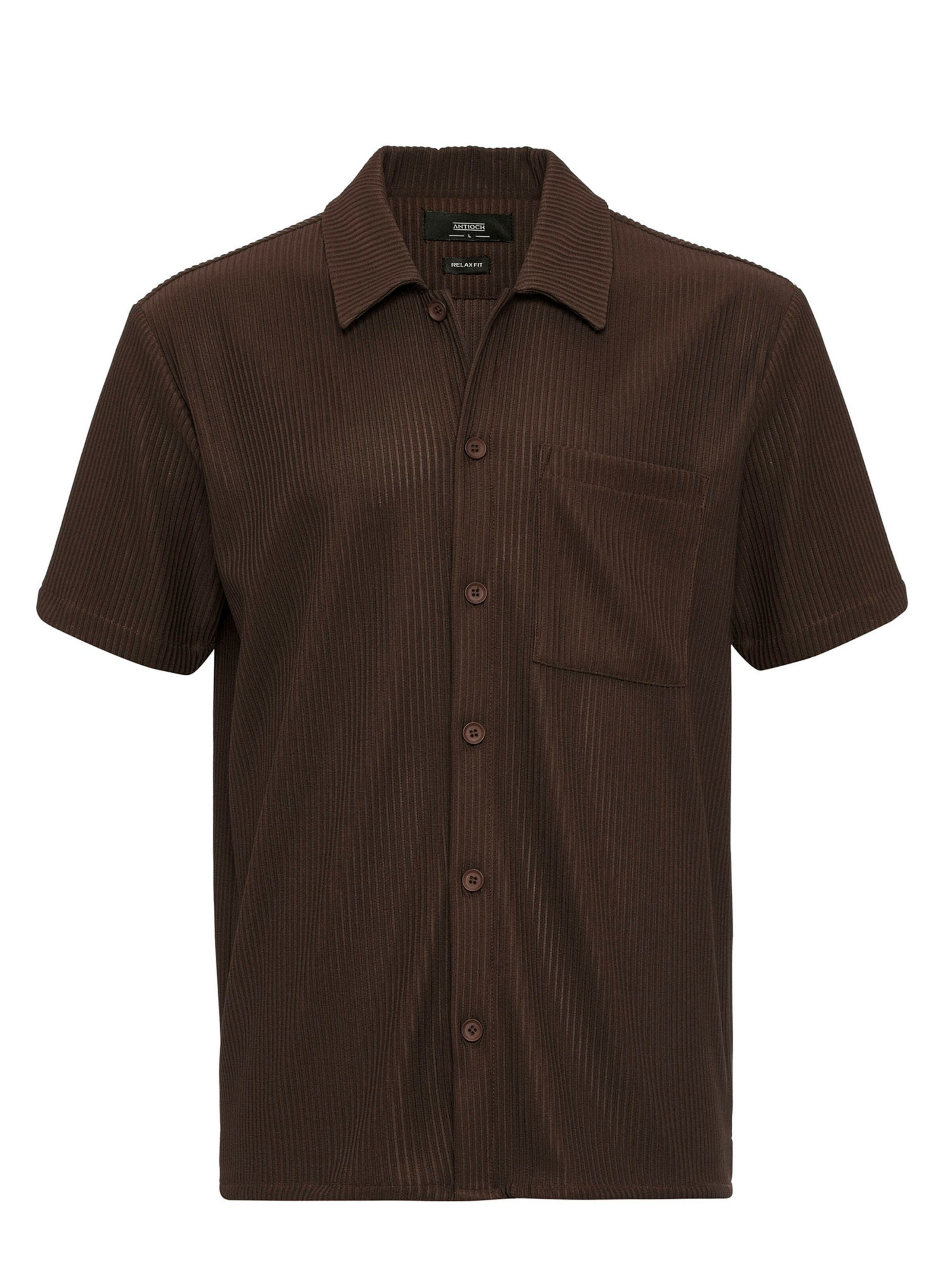 Antioch Классический крой Рубашка в Коричневый: спереди