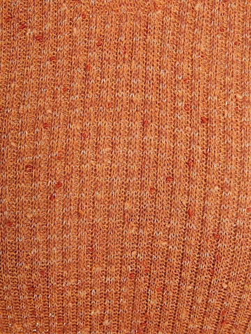Bershka Pletena obleka | oranžna barva
