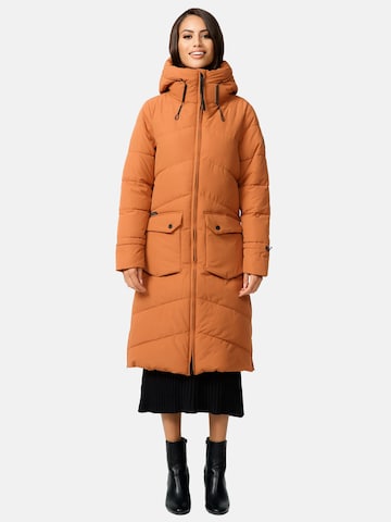 Manteau d’hiver MARIKOO en orange : devant