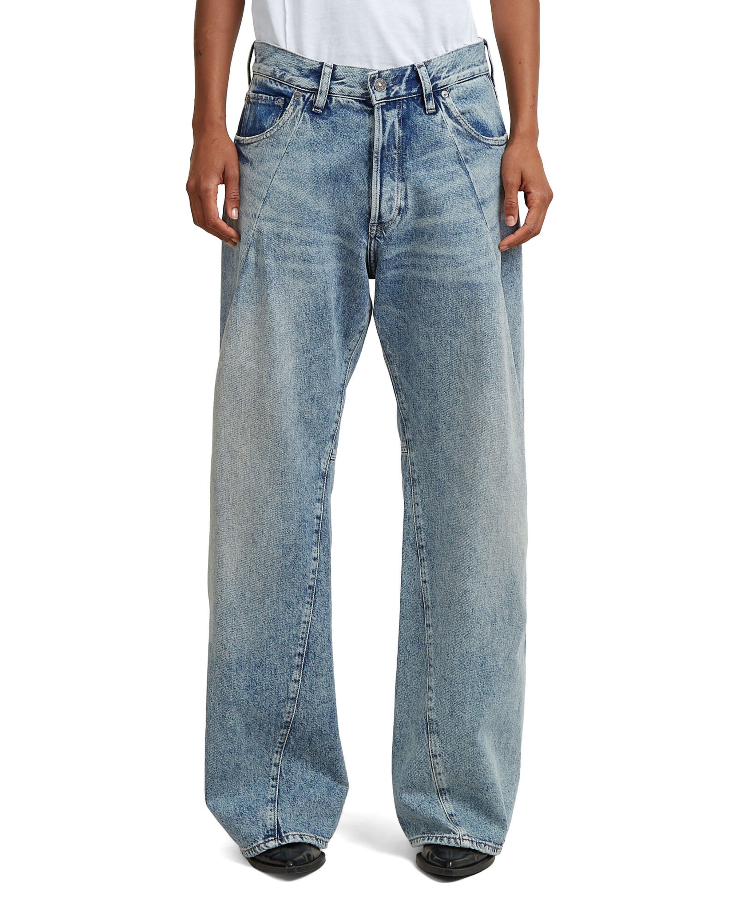 G-STAR Loosefit Jeans 'Contor Wide Peat' in Blau: Vorderseite