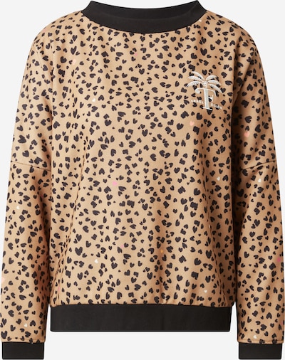 Femi Stories Sweatshirt 'VALD' in dunkelbeige / rosa / schwarz / weiß, Produktansicht