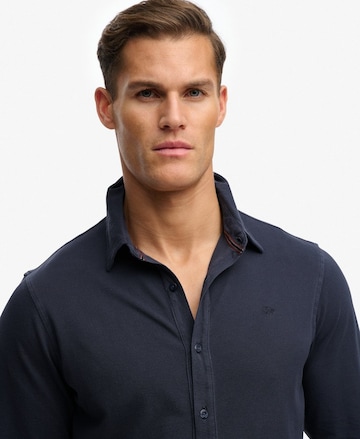 Superdry Comfort fit Button Up Shirt in Blue