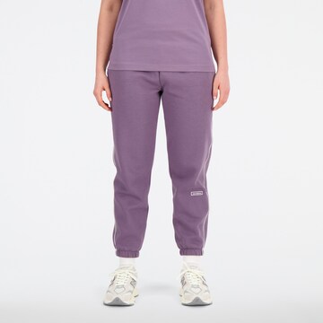 new balance Loose fit Workout Pants 'Essentials' in Purple: front