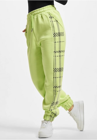 Thug Life Tapered Pants in Green: front