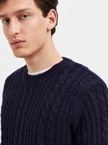 SELECTED HOMME Pullover 'Henry' in Blau