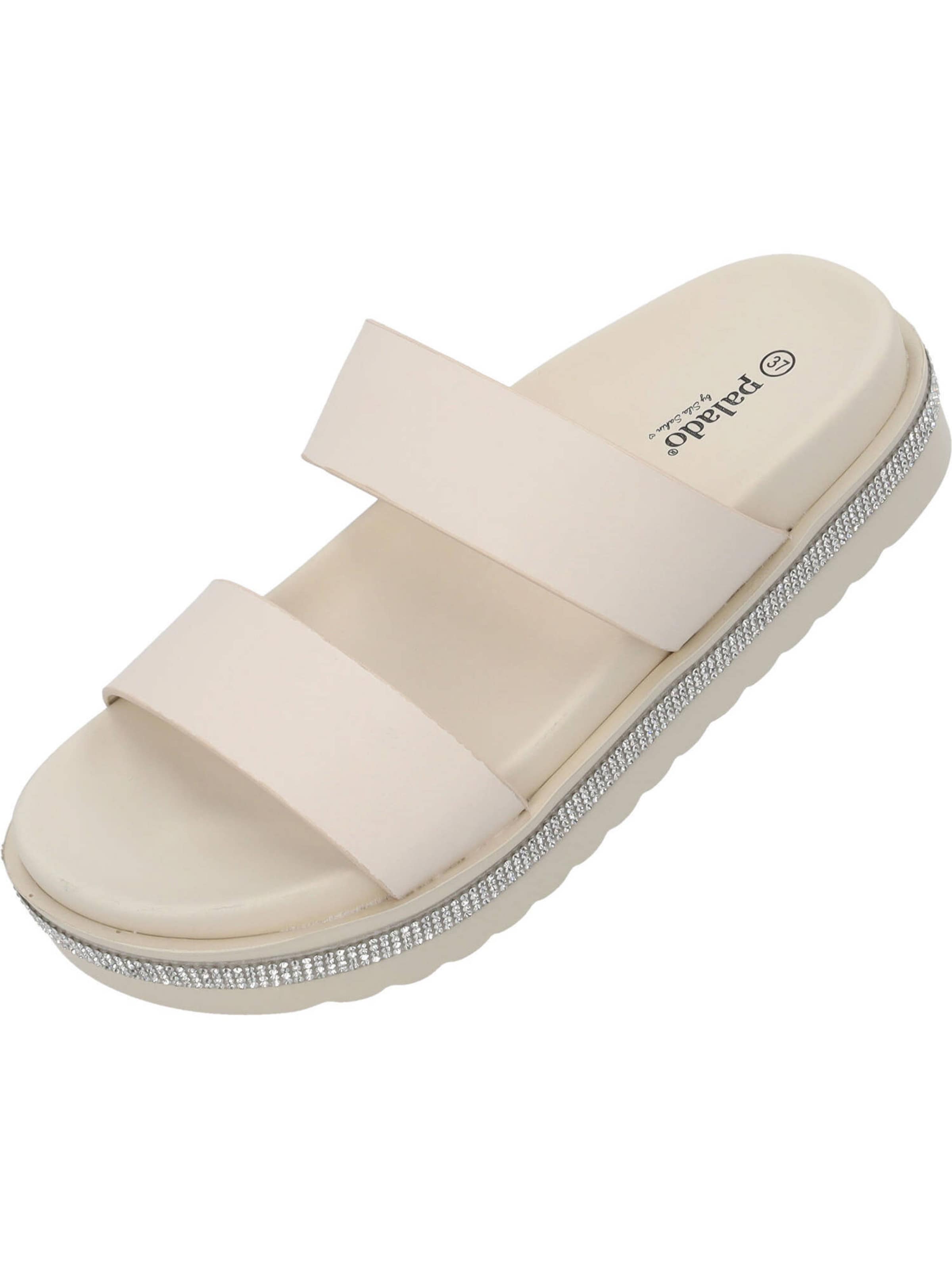 Palado by Sila Sahin Pantolette 'Ulie' in Weiß: Vorderseite