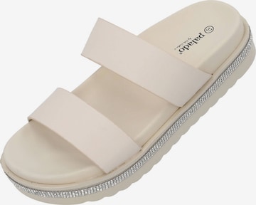 Palado by Sila Sahin Pantolette 'Ulie' in Weiß: Vorderseite