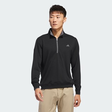 ADIDAS GOLF Athletic Sweatshirt in Black: front