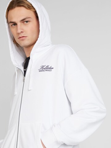 HOLLISTER Sweat jacket in White