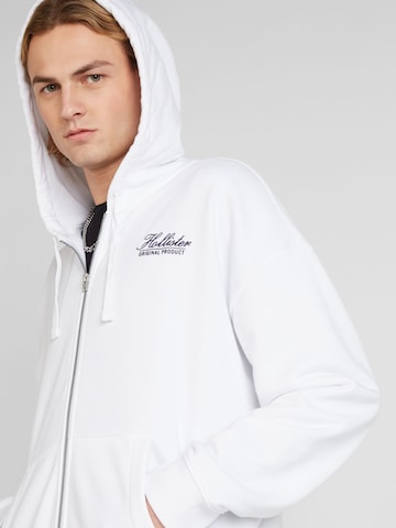 Veste de survêtement HOLLISTER en blanc