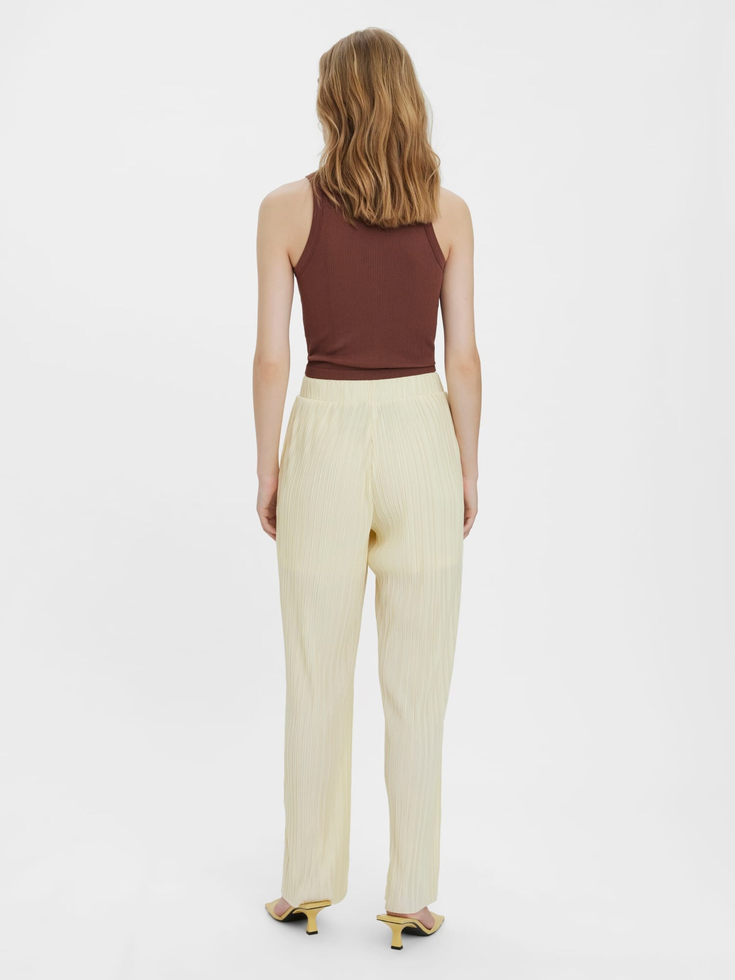 VERO MODA Baggy Broek 'Sutton' in Beige