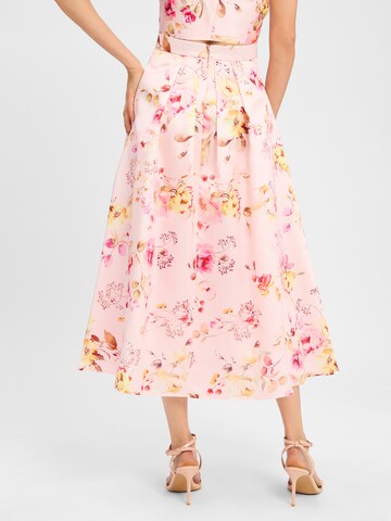 SWING A-Linien-Midirock in Pink