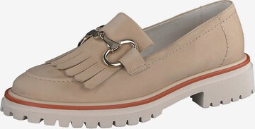 Paul Green Classic Flats in Beige: front