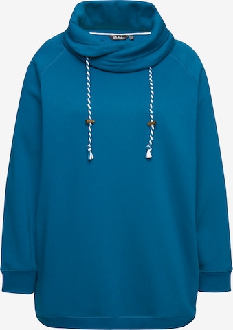 Sweat-shirt Ulla Popken en bleu : devant